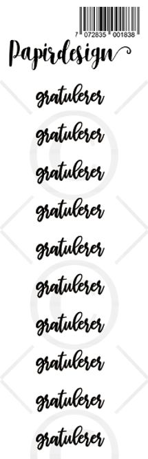 Hovedbilde Papirdesign - Transparent Stickers - 1900183 - Gratulerer 2
