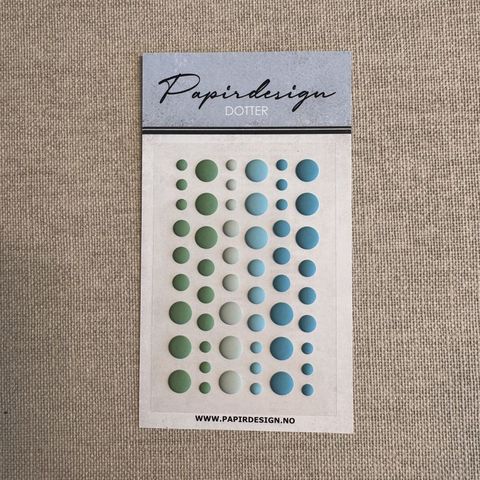 Hovedbilde Papirdesign - PD 1642 - Dotter matt - Grønn (Grønn, mint, teal, petrol)