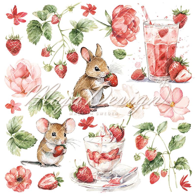 Maja Design - 1445 - Strawberry thief - 6x6 Paper Pack