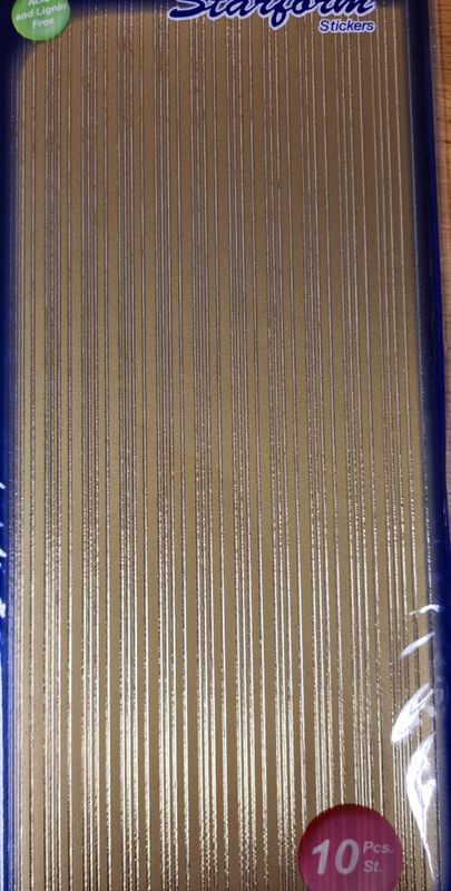 Starform - Stickers - Border Lines - Gold - 1 stk ark