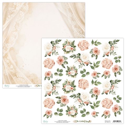 Hovedbilde Mintay - TWD - 12x12 - The Wedding - 10 - Die-Cut Sheet - Flora paper
