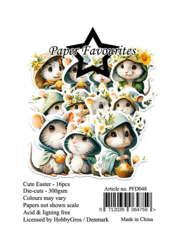 Hovedbilde Paper Favourites - Ephemera Die-Cuts - PFD048 - Cute Easter - 16 pcs
