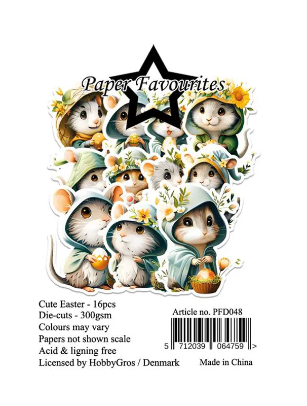 Paper Favourites - Ephemera Die-Cuts - PFD048 - Cute Easter - 16 pcs