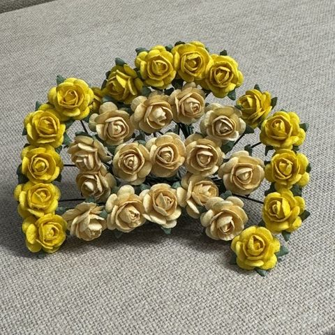 Hovedbilde Papirdesign - Roser - 1,2cm - Gul