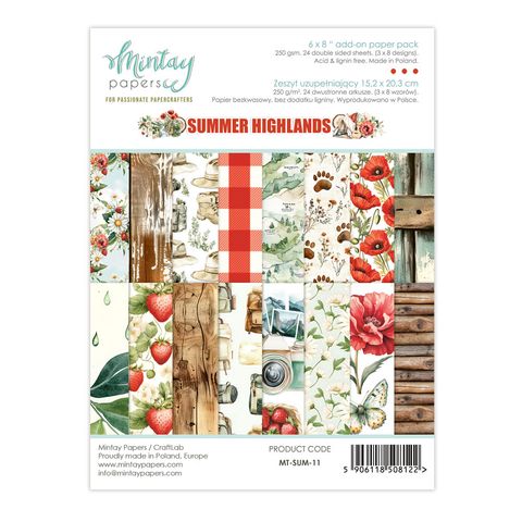 Hovedbilde Mintay - SUM - 6x8 Add on Paper Pack -  Summer Highlands