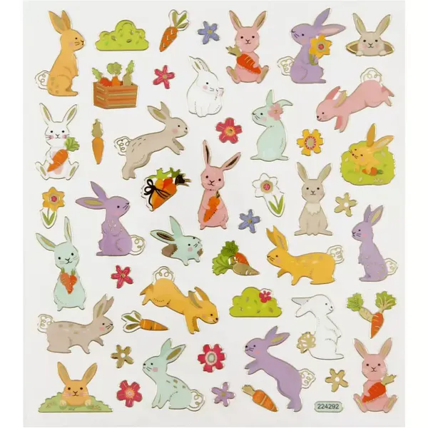 Creotime - Stickers - 29065 - Påskeharer