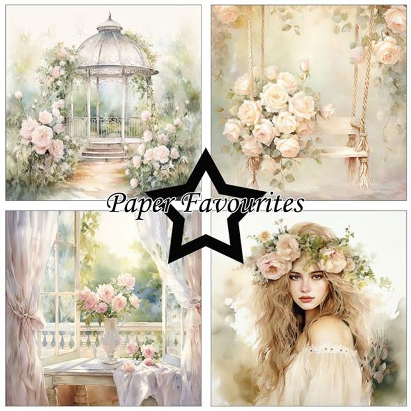 Paper Favourites - 6x6 Paper Pad - PF274 - Shabby Chic Roses