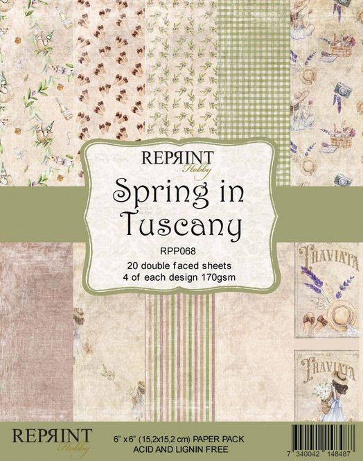 Hovedbilde Reprint - 6x6 - RPP068 - Spring in Tuscany paper pack