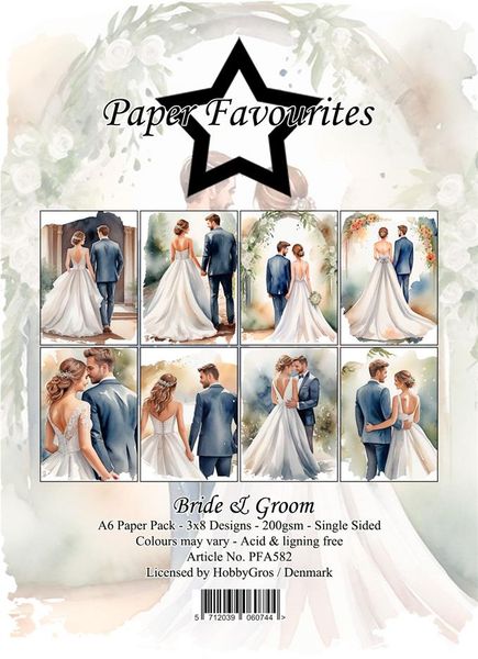 Paper Favourites - A6 Paper Pack - PFA582 - Bride & Groom
