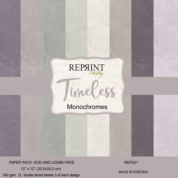 Reprint - 12x12 - REP021 - Timeless Monochromes - Paper Pack