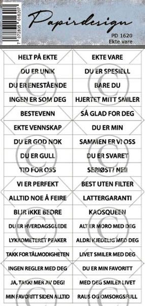 Papirdesign - Klistremerker - 1620 -  Ekte vare