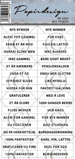 Hovedbilde Papirdesign - Klistremerker - 1623 -  Nye rynker