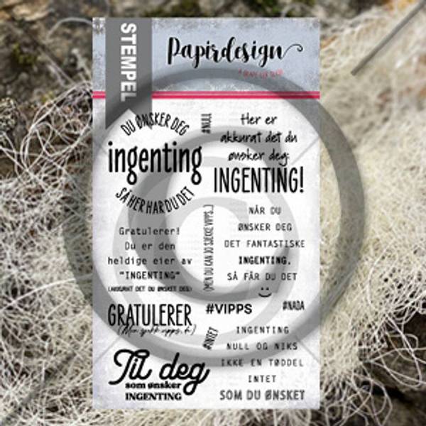 Papirdesign - Stempel - PD2200797 - Ingenting