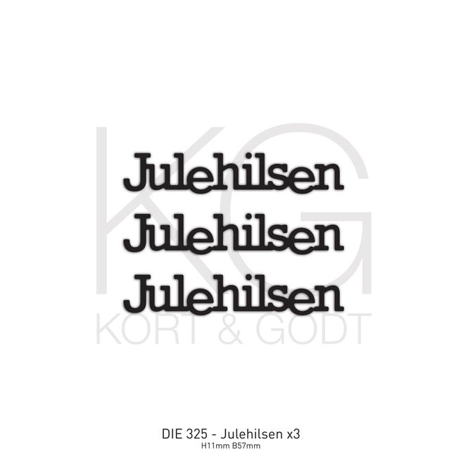 Hovedbilde Kort & Godt - Die 325 - Julehilsen x 3