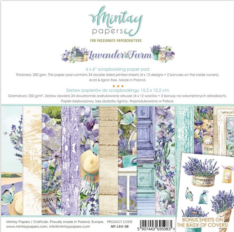 Mintay - LAV - 6x6 Paper Pad - Lavender Farm