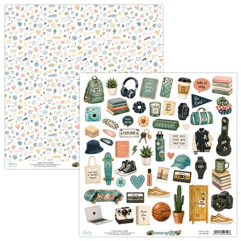 Hovedbilde Mintay - TSP - 12x12 - Teen spirit - 09 - Die-Cut Sheet - Elements