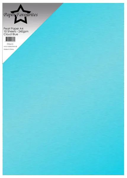 Paper Favourites - A4 - Pearl Paper - 410 - Cloud Blue