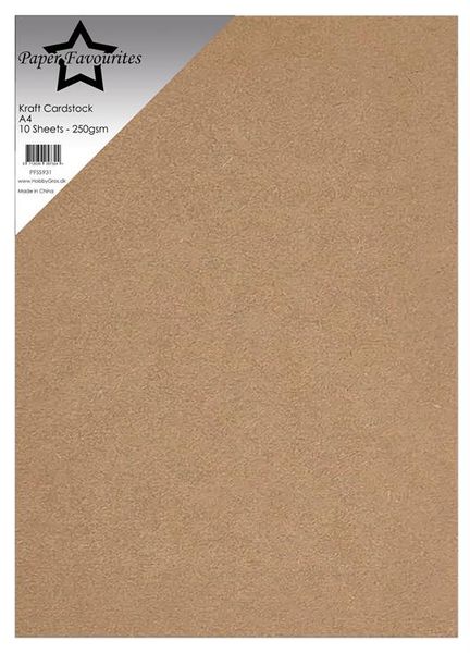 Paper Favourites -  A4 - Kraft Cardstock - 931 - Kraft (250g) - 10 pk