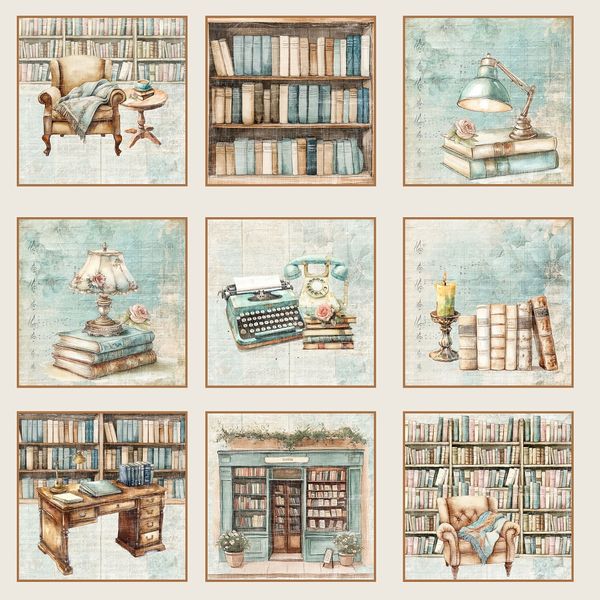 Reprint - 12x12 - RP0694 - The Bookshop - Tags