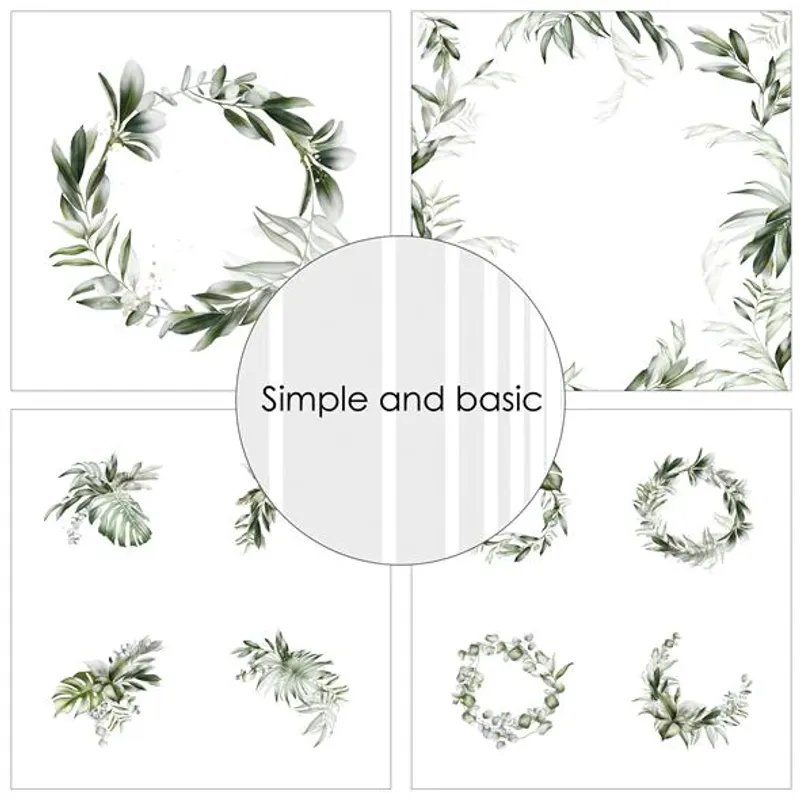 Simple and basic - SBP514 - Paper Pack - 15x15cm - Green Softnes