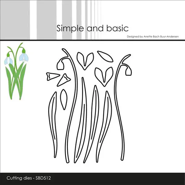 Simple and basic - Dies - SBD512 - Snowdrop / Snøklokke