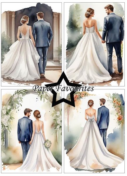 Paper Favourites - A6 Paper Pack - PFA582 - Bride & Groom