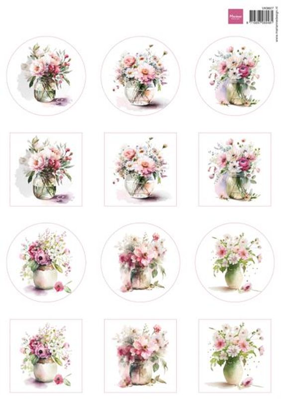Marianne Design - Klippeark VK9607 - Flower circles