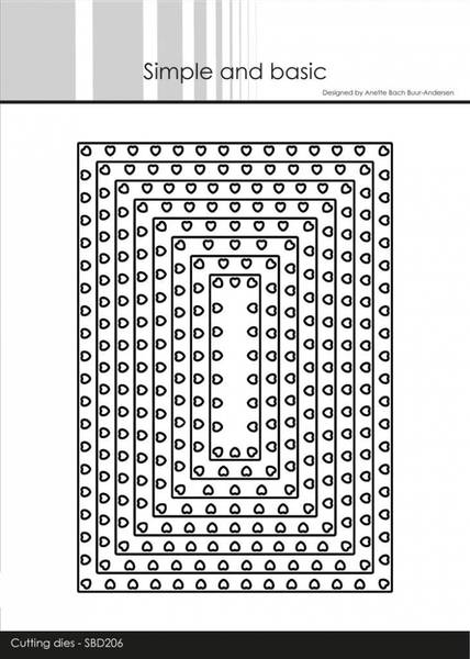 Simple and basic - Dies - SBD206 - Heart Framed - Rectangle - A6