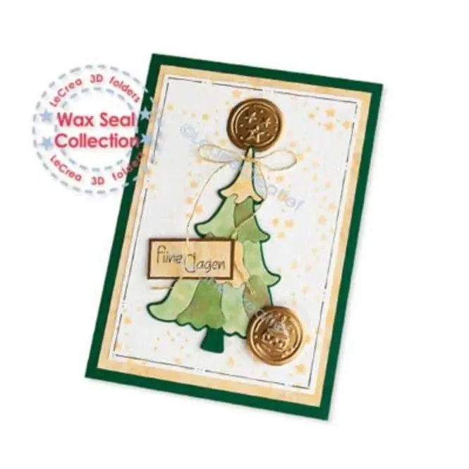 Hovedbilde Leane Creatief - 35.9303 - Embossing Folder Wax Seal - Christmas
