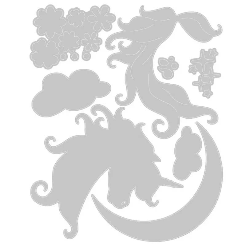 Sizzix - Thinlits - 665315 - Midnight Unicorn