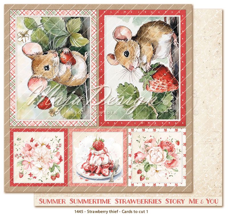 Maja Design - 1445 - Strawberry thief - 6x6 Paper Pack