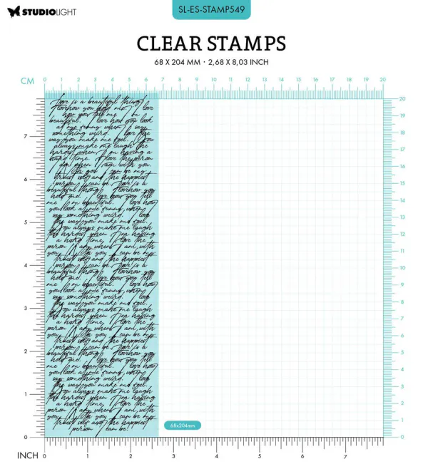 Hovedbilde Studio Light - 549 - Essentials Clear Stamps  Script Background