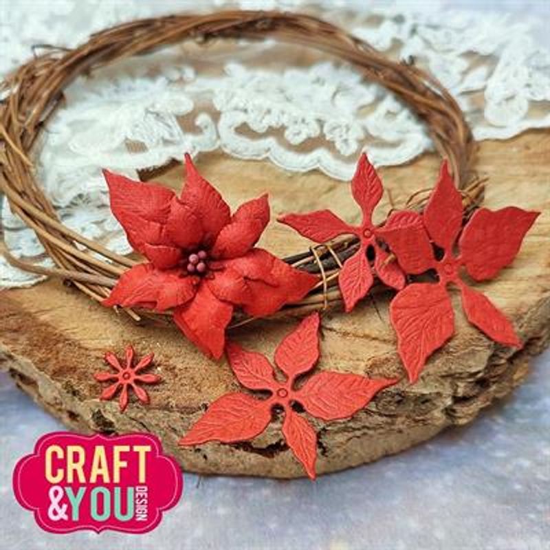 Craft & You - Dies - CW211 - Pointsettia #3