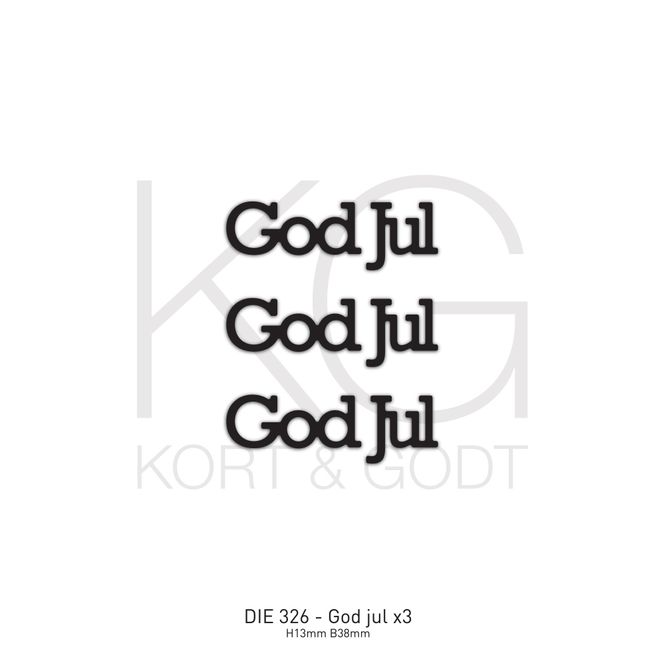 Hovedbilde Kort & Godt - Die 326 - God jul x 3