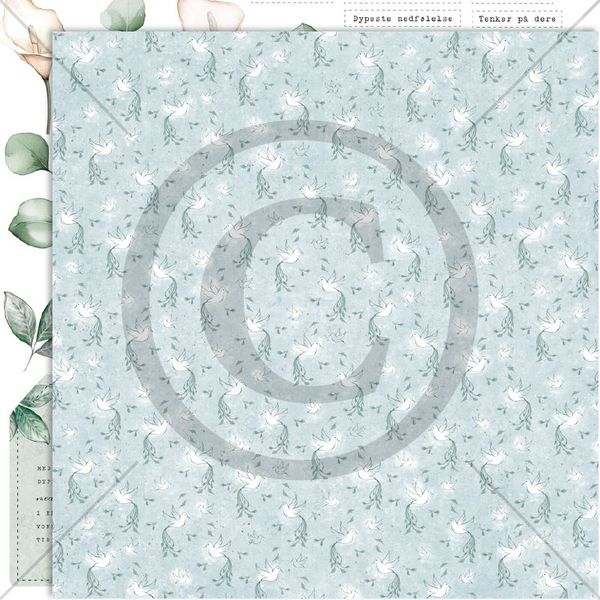 Papirdesign - 12x12 - PD 1350 - Dypeste medfølelse Tanker til de