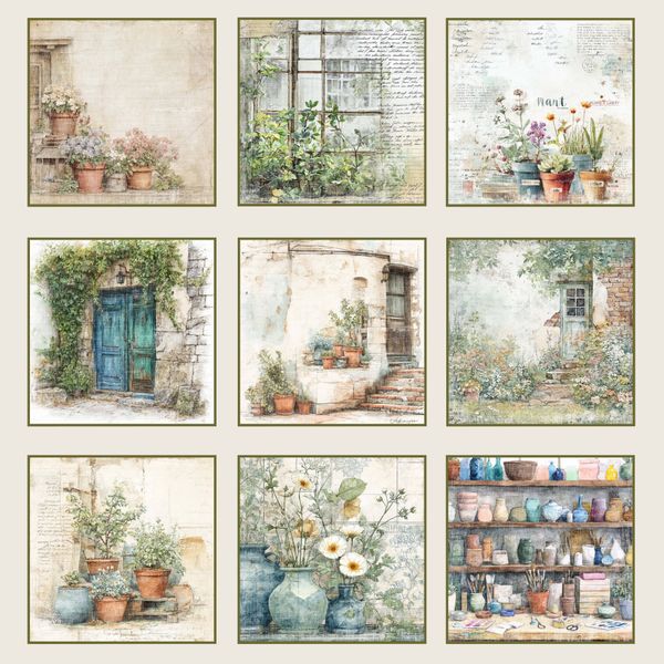 Reprint - 12x12 - RP0764 - The Pottery - Tags the pottery