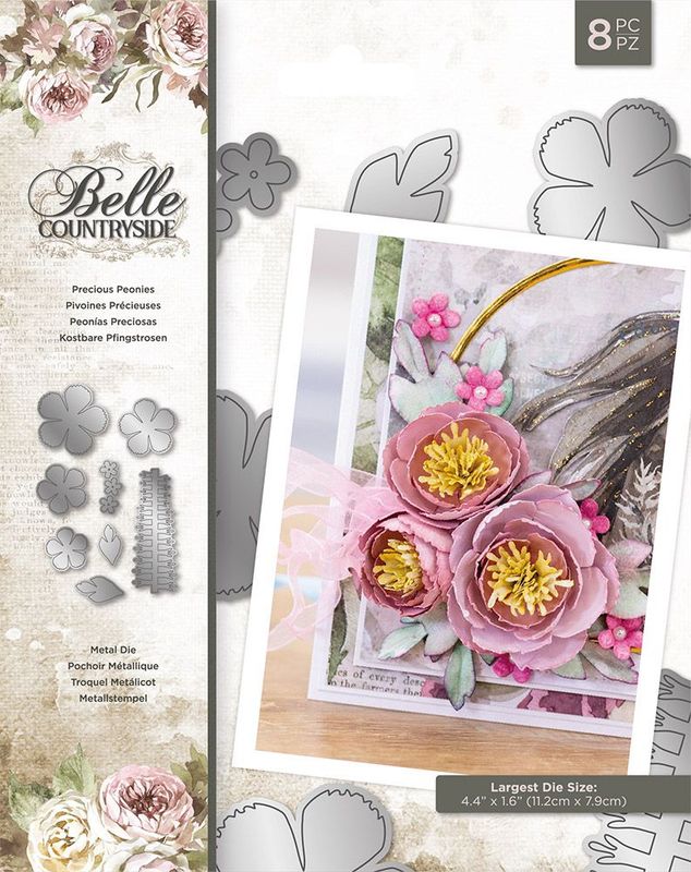 Crafter's Companion - Dies - Belle Countryside  Precious Peonies