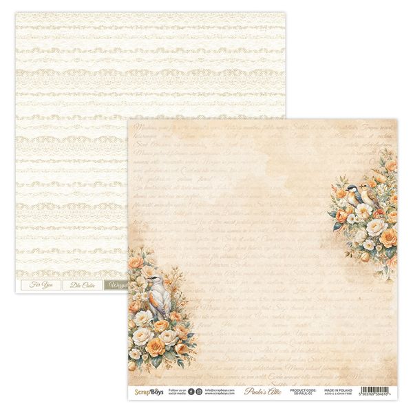 ScrapBoys - Paula's Attic - 8x8 - Paper pad