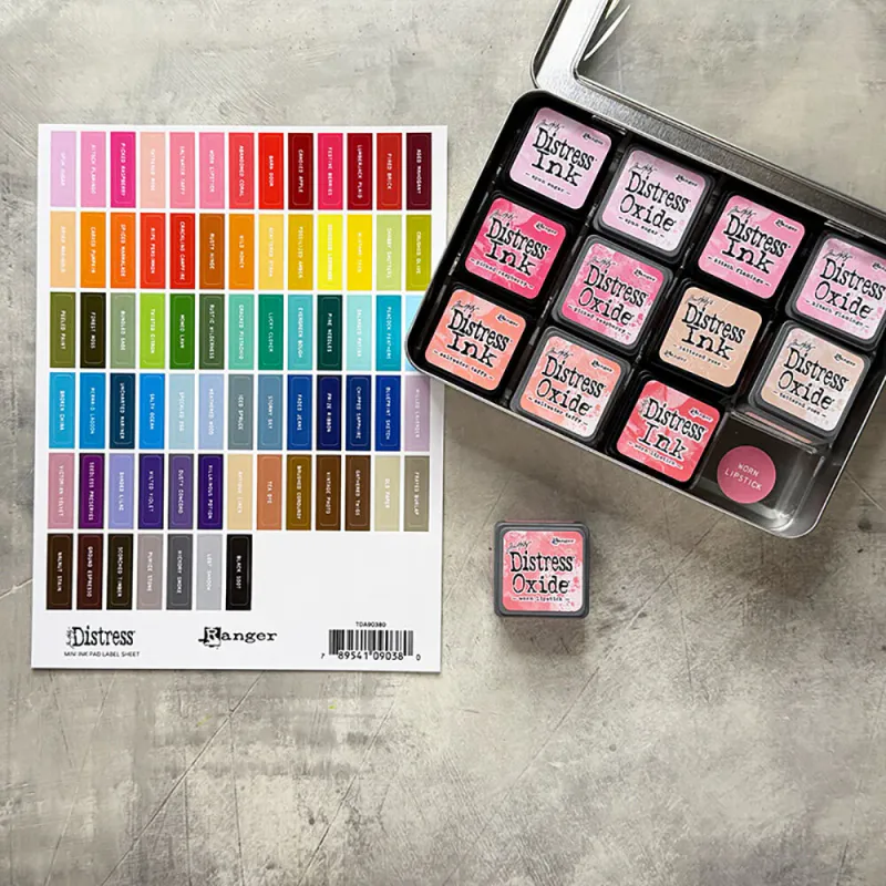  Tim Holtz -  Label Sheet for Distress -  Mini Ink Pad - White printing