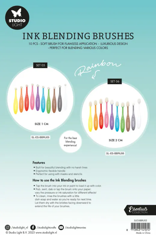 Studio Light - Ink Blending Brushes 1 cm - 10pcs