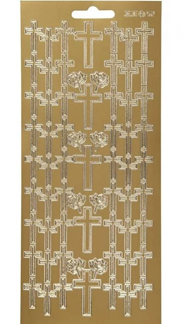 Hovedbilde Creotime - Outline Stickers - 170012 - Kors gull