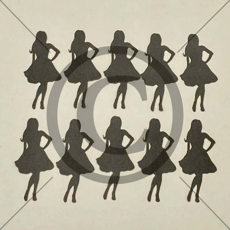 Papirdesign - Die Cuts - PD 01044 - Dame, mørk grå