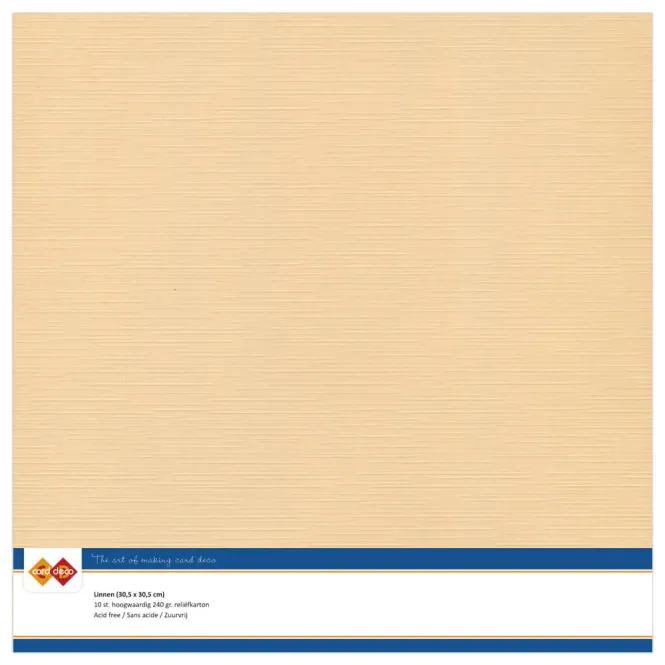 Hovedbilde Linen Cardstock - 240g - 12x12 - SC08 - Sand - 10 pk