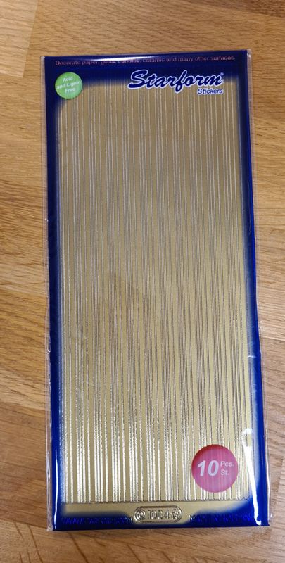 Starform - Stickers - Border Lines - Gold - 1 stk ark