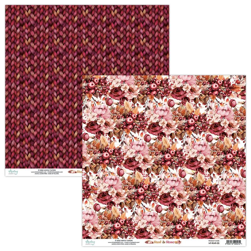Mintay - RAR - 12x12 Paper Pad - Rust & Rose - 07