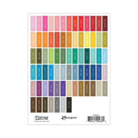 Hovedbilde  Tim Holtz -  Label Sheet for Distress -  Mini Ink Pad - White printing