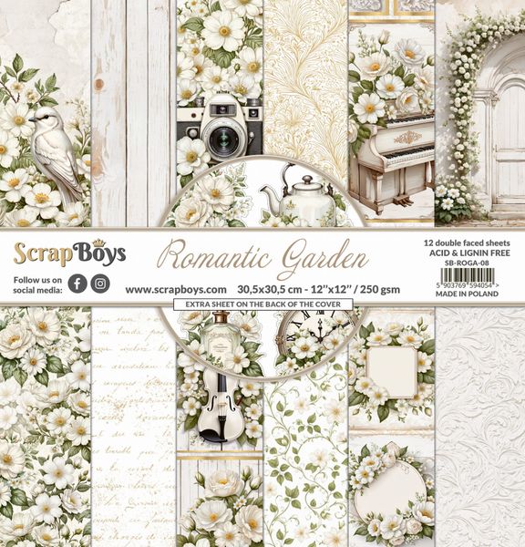 ScrapBoys - Romantic Garden - 12x12 - Paper Pack