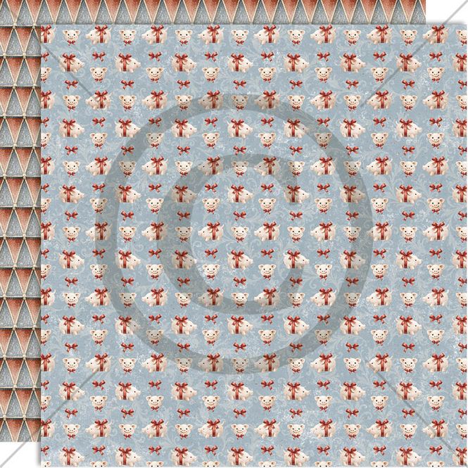 Hovedbilde Papirdesign - 12x12 - PD 1713 - Juleminner - Marsipangriser