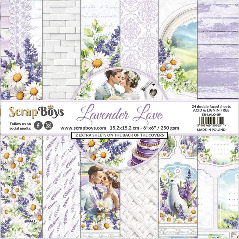 ScrapBoys - Lavender Love - 6x6 - Paper pad