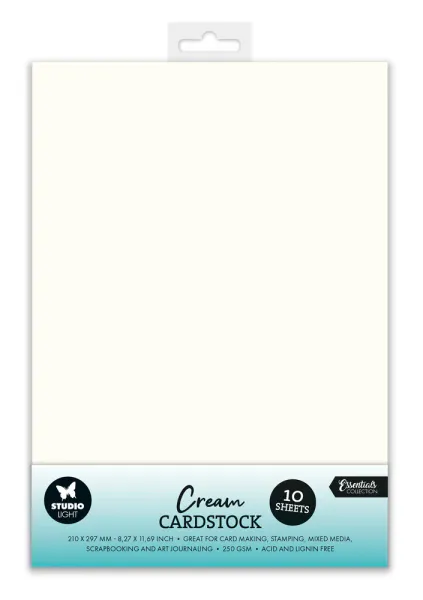 Studio Light - PS40 - Cream Cardstock - A4 - 250g - 10pk